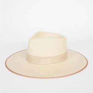 Lack of color Rancher Blush and Ivory Special Wool Fedora Hat
